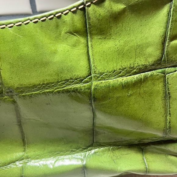 Dooney & Bourke Croc Embossed Hobo. Green!! Gorgeous . VGC  Excellent Condition - Picture 7 of 15